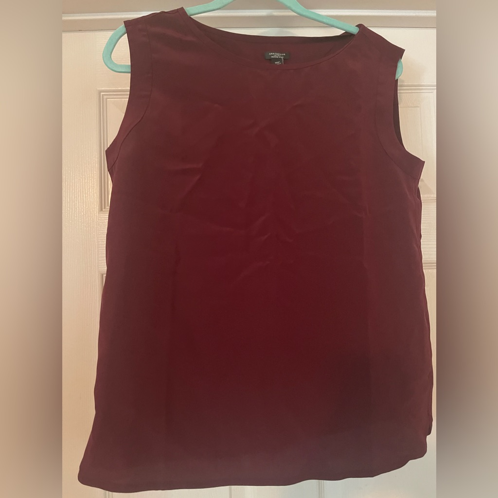 Nwt Ann Taylor Burgundy Tank Size 10p